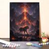 Paint by Numbers Kit for Adults - Tiger Before erupting Volcano DIY Beginner Painting Kit with Wooden Frame, 16''x20'', Handcrafted Wall Art Home Decor