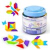 Pairez Toys Transparent Pattern Blocks, Math Manipulatives for Light Tables