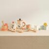 PairPear Wooden Tea Set for Kids, Toys Food Tea Party Set for Toddlers 3-5