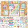 Pajean Classroom Calendar Pocket Chart Set with Cards Welcome Seasons Festival Weather Pocket Chart for Classroom Decoration Back to School Homeschool Teacher Supplies (Colorful, 206 Pcs)