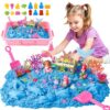 Pakimio Ocean Mermaid Sensory Sand Kit, Complete Sensory Bin with Lid