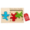 Palmetto Puzzle Works Three Men Wooden Brain Teaser Game Shape Challenge for Ages 14+ Educational Logic Game for Teens Adults STEM Wooden Puzzle Toy for Classroom