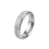 PAMTIER 6mm Snake Scale Textured Band Ring Silver Size 6