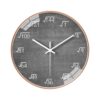 PANGBOER Equation Marker Wall Clock Round Timepiece for Study Room Decor with Wall Mounted Form and Clear 24 Hour Cue Display