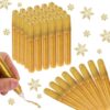 PanJoidys 30 Pcs Gold Glitter Decorative Pens Bulk, Metallic Shimmer Craft Pens for DIY Arts, Card Making, Holiday Decorations, Scrapbooking Supplies