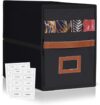 PANLARN HOME, Bed Sheet Organizer, 32L Sheet Storage Organizer with Clear Window & Zipper, Linen Closet Organizer for Bedding Sets, Foldable Linen Storage Box, 1 Pack, Black