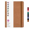 PAPERAGE Softcover Lined Journal Notebook (Cognac), 160 Pages, Medium College Ruled Notebook, 5.6 inches x 7.9 inches - 100 GSM Thick Premium Paper, Soft Vegan Leather Journal for Home, Work & School