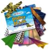 Paper Airplanes - Craft Kit, Airplane Activities for Kids, Set Includes 65 Sheets 40 Colored 25 Patterned Paper, Nice Colored Book, 15 Easy Step Colored Designs, Large Size 8x10.5, Airplane Toy,