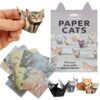 Paper Cats DIY Origami Paper, 50 Sheets Cat Origami Kit for Cat Lovers to Create Cute Desk Cat Decor, Craft Kits for Adults