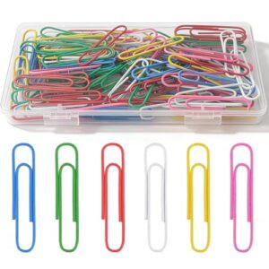 Paper Clips 100 Pcs 2 Inch Large Colorful Paperclips for Office School