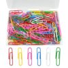 Paper Clips, 180 Pack 2 Inch Large Colored Paperclips, Large Assorted Colored Coated Paper Clips,Jumbo Reusable Big Paperclips for Paperwork Office School Document Organizing