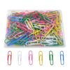 Paper Clips, 200 Pack 1.3 Inch Medium Colored Paperclips, Assorted Colored Coated Paper Clips, Reusable Paperclips for Paperwork Office School Document Organizing
