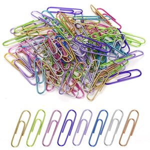 Paper Clips, 240pcs Medium Size Colored PaperClips