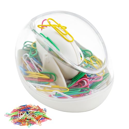 Paper Clips & Magnetic Paper Clip Holder, AgePlace 100-Pack Multicolor Paper Clips, 4 Strongest Magnets for Document Organization | Color-Coded Clutter for Office,School,Home Desk | Desk Organizer