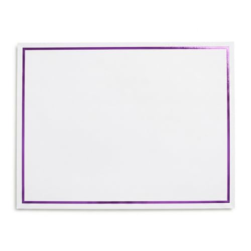 PaperDirect Tribute Metallic Purple Foil Certificate Paper, 65 lb Cover, 8.5" x 11", Printable Award Certificates for Schools, Offices, Events, Course Completion, Diplomas & Recognition, 50 Sheets