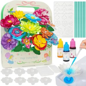 Paper Flower Science Kit, Kids DIY Arts and Crafts Color Changing Flowers Set, Flower-Dyeing Science for Kids Age 8-12, Magic Flowers Paper for Girls 6 7 8 9 10 11 yr Birthday Valentines Day Gifts