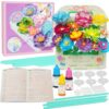 Paper Flower Science Kit, Paper Flower Crafts for Kids, Color Changing Flowers Bouquets DIY Arts & Crafts Set, Class Rewards Birthday Party Favors Gifts for Ages 6-10, Handmade Gifts for Father's Day
