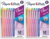 Paper Mate Flair Felt Tip Pens, Medium Point (0.7mm), Assorted, Special Edition Retro Accents, 12 Count (Pack of 2)