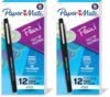 Paper Mate Flair Felt Tip Pens, Medium Point (0.7mm), Black,Teacher Supplies, Journaling, Note-Taking, Writing, 12 Count (Pack of 2)