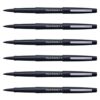 Paper Mate Pack of 6 Felt-Tip Pens Flair Original Black, Medium Point, Metal Clip, Body and Cap in Ink Color (S0190972/S0190973)