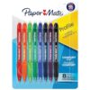Paper Mate Profile Mech Mechanical Pencils, 0.7mm #2 Pencil Lead, Comfort Grip, Assorted Barrel Colors, 8 Count - Office Supplies