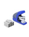 PAPERPAL Effortless Mini Stapler Set, 20 Sheet Capacity, Integrated Remover & Staple Storage, Holds 1/4" Staples, Includes 1000 Staples, Lightweight, Office, School & Daily Use, Dark Blue