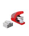 PAPERPAL Effortless Mini Stapler Set, 20 Sheet Capacity, Red
