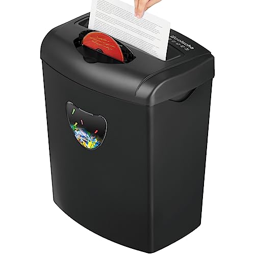 Paper Shredder for Home,Shred 12 Sheet Cross Cut,5.55-Gallon Basket, P-4 Security,Shred Paper/Cards/CDs/Staples/Clips - Jam Proof System for Home Office