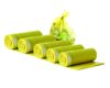 PARENCE. - Set of 70 Small Ecological Rubbish Bags / Set of 5 Rolls of 14 Reusable Plastic Bin Bags 45 x 50 cm - Yellow Colour - 20 L
