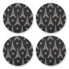 Paris Eiffel Towers Print Drink Coasters for Coffee Table 4-Pack