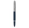 Parker 51 Fountain Pen, Midnight Blue Barrel, Chrome Trim, Fine Nib, Black Ink Cartridge, Gift Box
