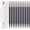 ParKoo Erasable Gel Pen Refills, 12 Black Gel Ink Refills Compatible with Frixion Erasable Pens, Fine Point 0.7mm, Perfect for Writing, Note Taking, Journaling