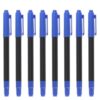 Parliky 20pcs Blue Oil-based Paint Markers Dual Tip Permanent Pens UV Resistant Plastic Material for Teenagers and Artists Drawing and Office Use