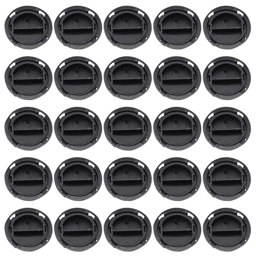 Parliky 50pcs Plastic Piggy Bank Closure Stoppers for Plaster Figurines and Saving Boxes, Black Plastic Bottom Plugs with Convenient Installation and Easy to Use Design for Secure Coin