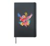 Parrots Flowers I Children Bird Blossoms Animal Motif Birds Hardcover Journal, Black