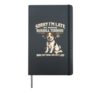 Parson Russell Terrier Sorry I'm Late Dog Sat On Lap Hardcover Journal, Black