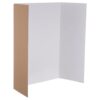 PartyKindom 4pcs White Triple Fold Poster Board Made of Corrugated Paper, Portable and Space-saving Trifold Display Boards for Business Exhibition or Science Fair Presentations