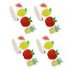 PartyKindom 4roll Waterproof Sparkly Fruit Stickers Set Coated Paper Self-Adhesive Material, Easy Application for Decorating Water Bottles and ’ Bedroom Decor, Red Color Holographic DIY
