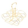 PartyKindom Metal Wine Bottle Carrier 6-Slot Iron Basket with Tip-Resistant Stability and Reusable Design, Portable Gold Metal Wine Rack Caddy for Picnic and Outdoor Beverage Storage