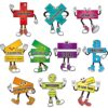 Pasimy 10 Pcs Math Posters Classroom Educational Supplies, Math Learning Symbol Poster with 80 Adhesive Glue Points for Elementary Middle School Bulletin Board Must Have Decor(Vibrant Colors)