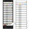 Pasimy Daily Schedule Pocket Chart with 31 Reusable Cards and 14 Pockets Composition Notebook Classroom Decor Composition Schedule Charts for School Office Home Educational Activity