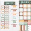 Pasimy Small Group Management Pocket Chart with 97 Cards Modern Boho Classroom Jobs Chart Small Group Organizer and Task for Preschool Elementary Middle School Teacher Homeschool Learning Supplies