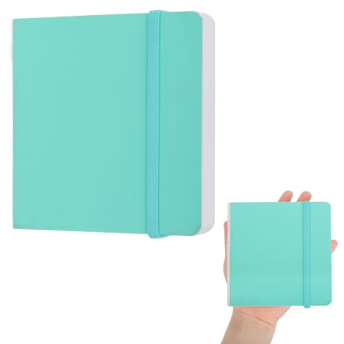 PATIKIL 4.7"x4.7" Mini Watercolor Book, 30 Pages Mini Sketchbook Portable Water Color Journal Tiny Sketch Pad for Painting Acrylic Marker Travel Art Supplies, Smooth Surface Bright Green