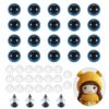 PATIKIL 8mm Safety Eyes, 20Pcs Realistic Doll Crocheting Safety Eyes with Washers for Decor Crochet Accessories Dolls Craft Halloween, Blue