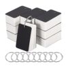 PATIKIL Blank Index Cards with Ring, 1000Pcs Blank Flash Card 2.8x1.6" Study Note Cardstock for Memory Learning Studying Office Supplies, Black White