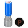 PATIKIL Letter Stamps Self Inking, Character P 7mm Alphabet Teacher Stamp Initial Stamp Mini Ink Stamp for Class Notebook Scrapbooking DIY Craft, Blue Shell