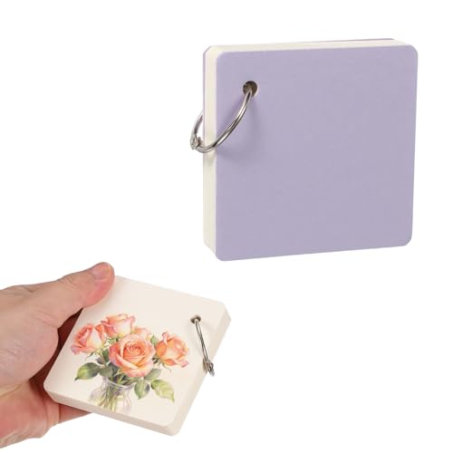 PATIKIL Mini Watercolor Sketchbook, 3.15 x 3.15 55 Sheets/110 Pages Portable Square Travel Watercolor Notebook 230GSM (107lb) Detachable Painting Sketch Book Art Sketchbook, Purple