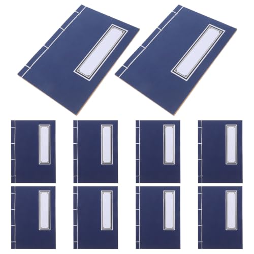 PATKAW 10pcs Kraft Paper Notebooks for School and Work Meetings, Lightweight Hardcover Blank Journals with Refined Surface, Vintage Elegance Style for Professional Note Taking