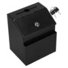 PATKAW Metal Suggestion Box Sleek and Sturdy Design with Lock and Slot, Black Secure Donation and Ballot Box Boosts Participation and Prevents Slips for Classroom and School Use