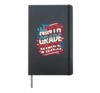 Patriotic NINTH GRADE VIBES Teacher I Teach Future Heroes Hardcover Journal, Black